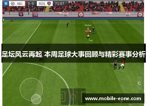 足坛风云再起 本周足球大事回顾与精彩赛事分析 足坛风云再起 本周足球大事回顾与精彩赛事分析