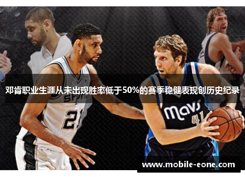 邓肯职业生涯从未出现胜率低于50%的赛季稳健表现创历史纪录 邓肯职业生涯从未出现胜率低于50%的赛季稳健表现创历史纪录