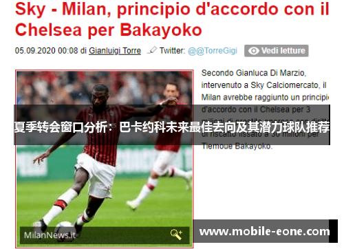 夏季转会窗口分析:巴卡约科未来最佳去向及其潜力球队推荐 夏季转会窗口分析:巴卡约科未来最佳去向及其潜力球队推荐