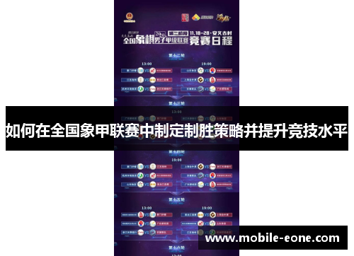如何在全国象甲联赛中制定制胜策略并提升竞技水平 如何在全国象甲联赛中制定制胜策略并提升竞技水平