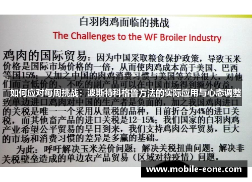 如何应对每周挑战：波斯特科格鲁方法的实际应用与心态调整