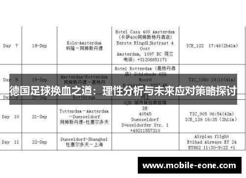 德国足球换血之道：理性分析与未来应对策略探讨